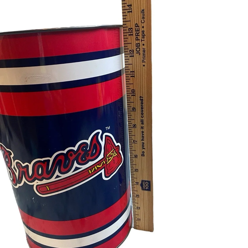 VTG 1992 Atlanta Braves Trashcan 13.5